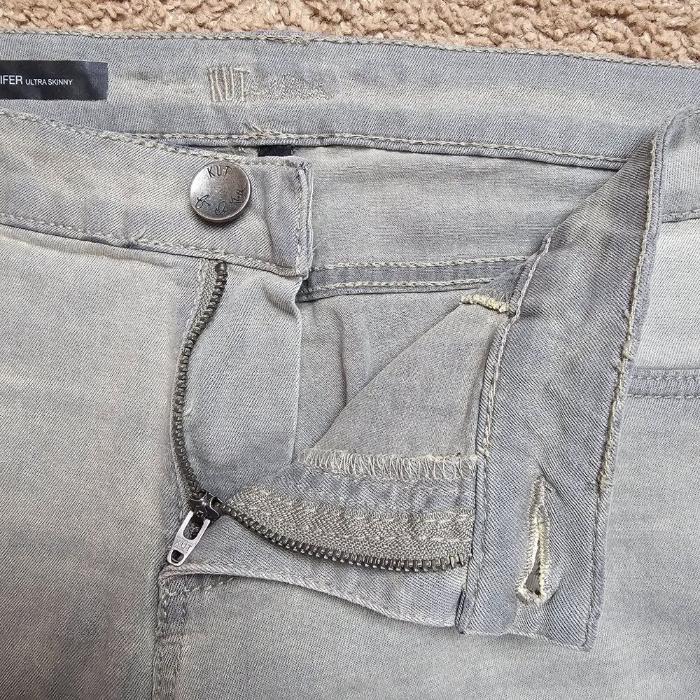 Kut From The Kloth Jeans Womens 8 Gray Jennifer Ultra Skinny Denim Stretch - Picture 4 of 8